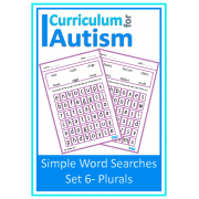 Plurals, Simple Word Search Puzzles Set 6